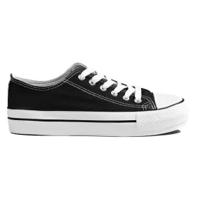 Klassieke zwarte damessneakers