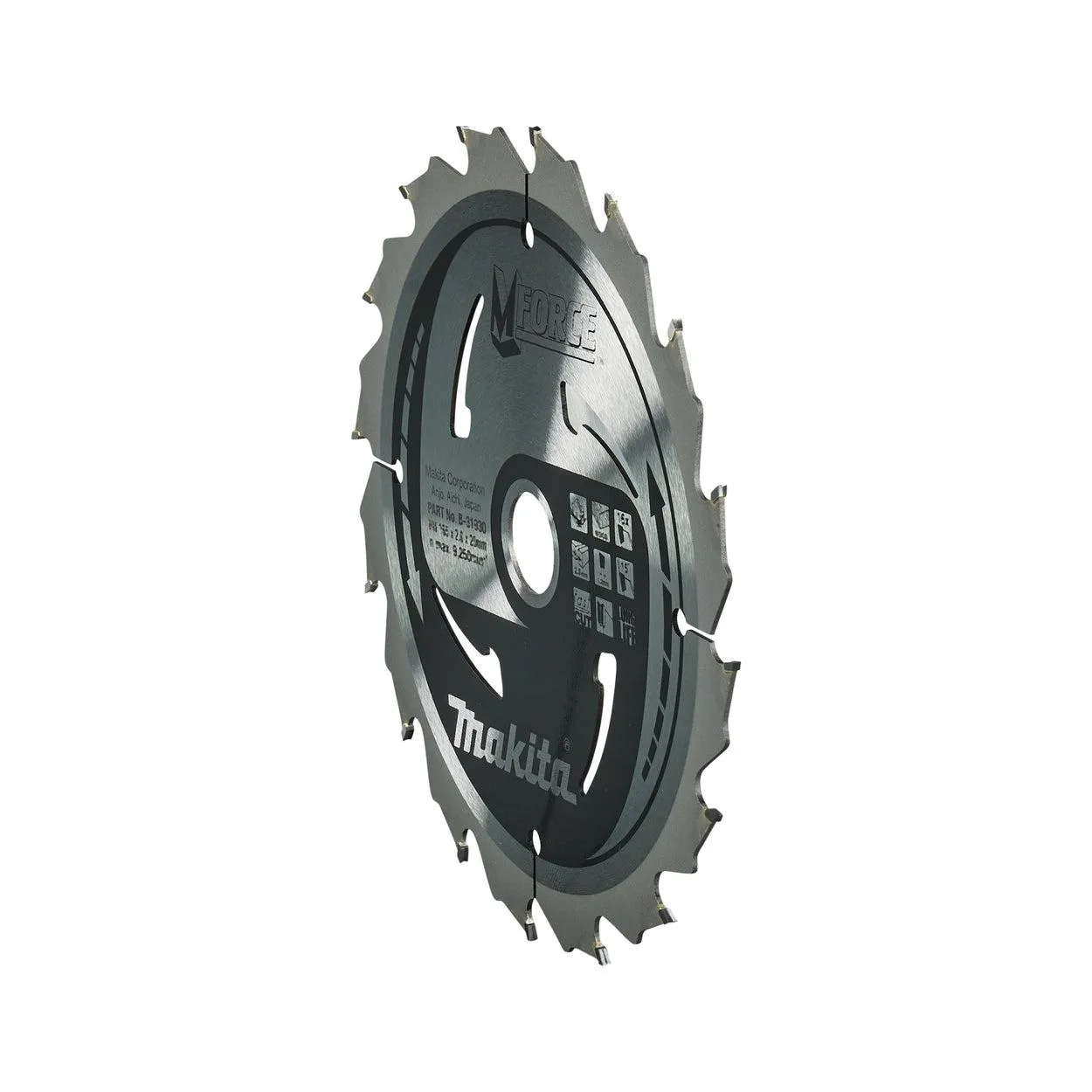 MAKITA CIRKELZAAGBLAD VOOR HOUT | MFORCE | Ø165MM ASGAT 20MM 16T  B31930