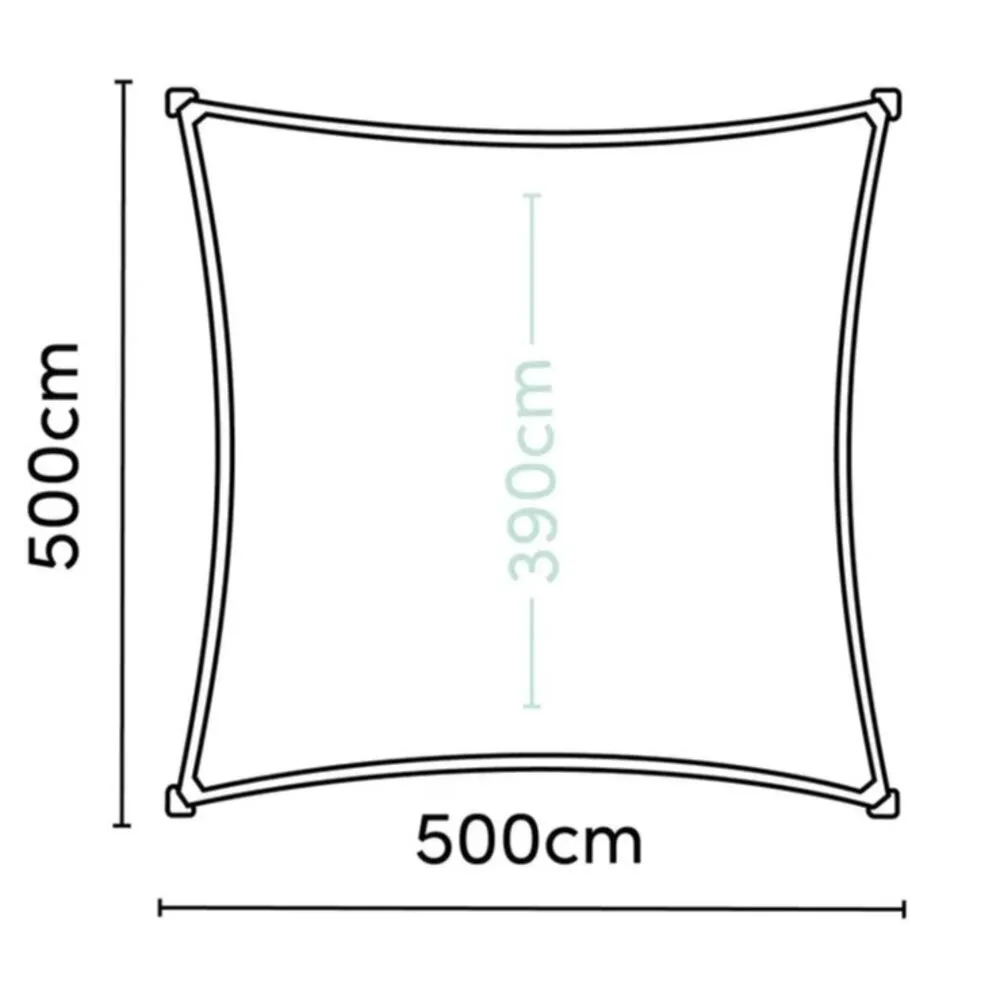 Platinum Platinum Sun & Shade Dreamsail schaduwdoek vierkant 500x500cm Ecru