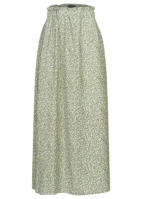 Seventyseven Lifestyle Dames Crêpe Rok met all over ditsy print groen