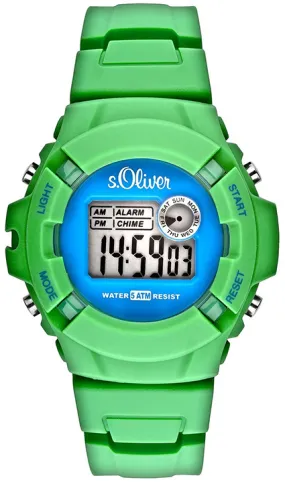 s.Oliver PU kunststof band groen SO-2387-PQ